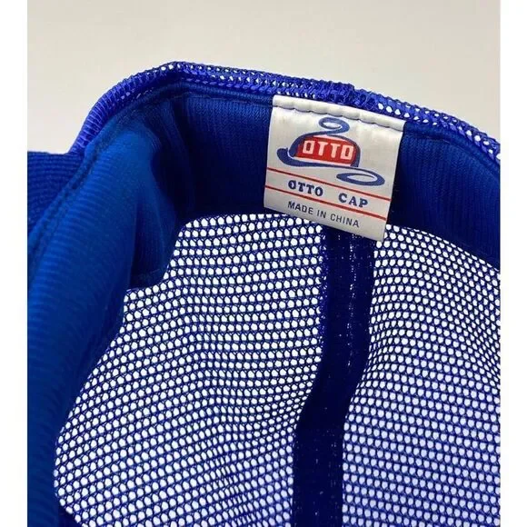 Vintage Otto Food Farm Snapback Trucker Hat Cap Adult Adjustable Blue White - Picture 6 of 6